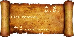 Diel Benedek névjegykártya